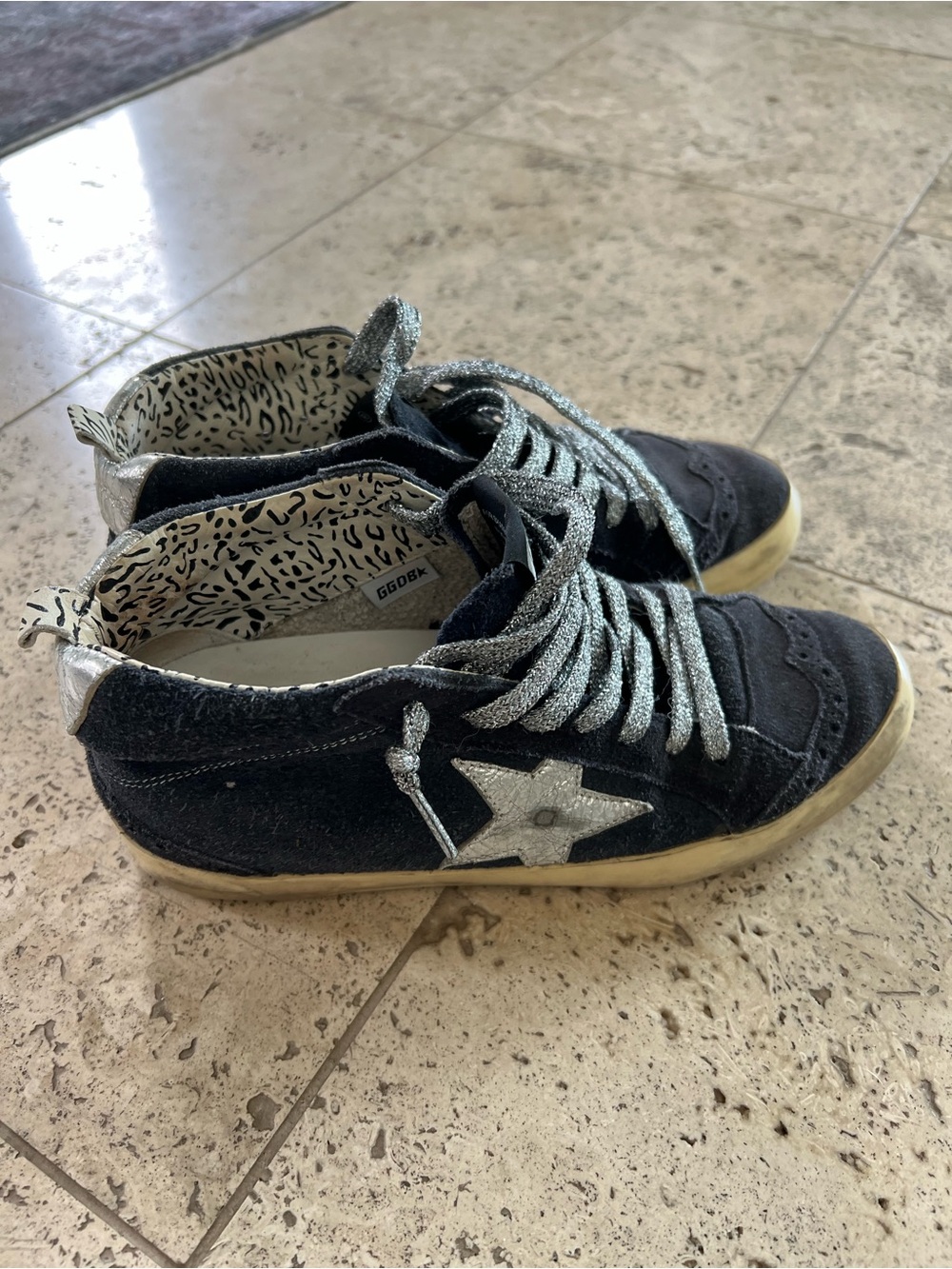Golden Goose Mid Star Navy Suede Sz36 sneakers